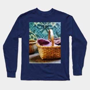 Knitting - Basket With Knitting Long Sleeve T-Shirt